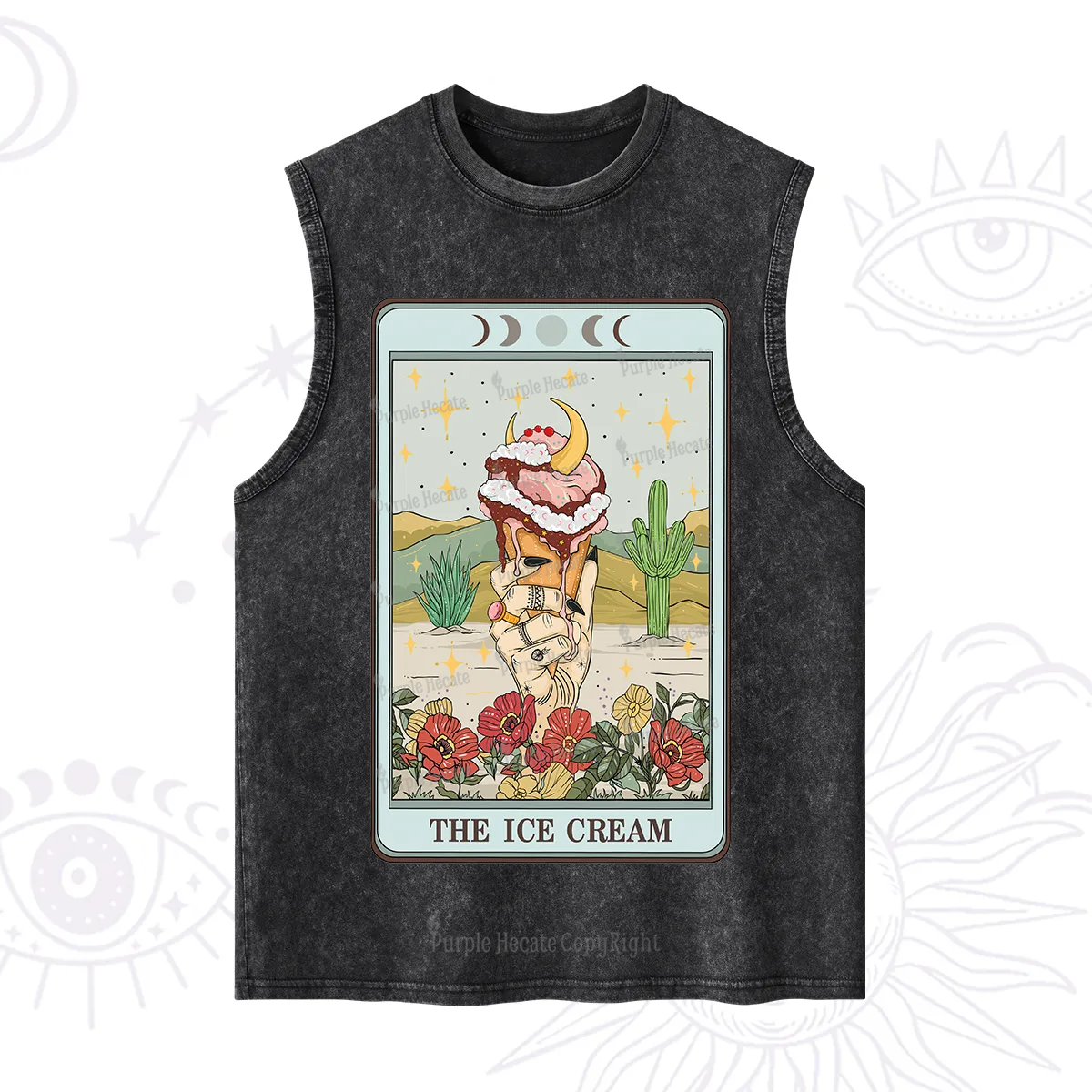 Purplehecate The Ice Cream Tarot Washed Tank