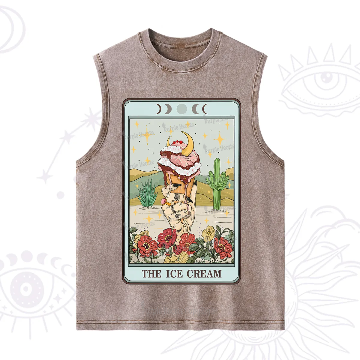 Purplehecate The Ice Cream Tarot Washed Tank