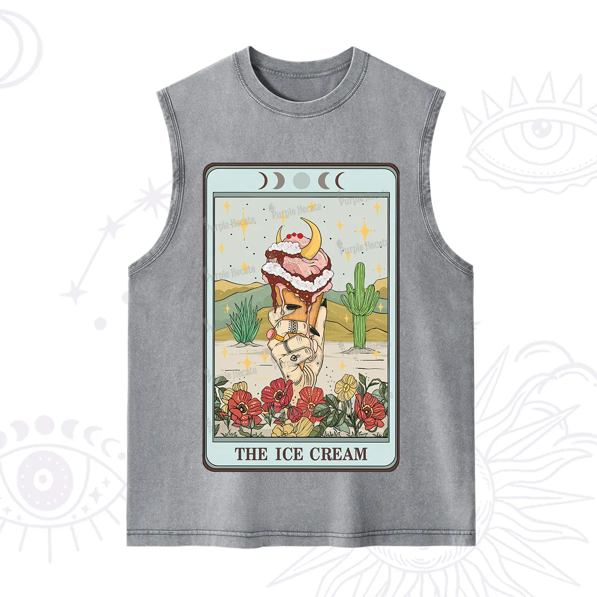 Purplehecate The Ice Cream Tarot Washed Tank