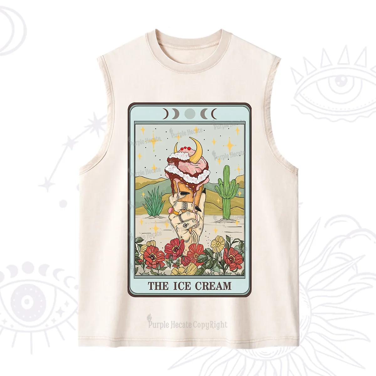 Purplehecate The Ice Cream Tarot Washed Tank