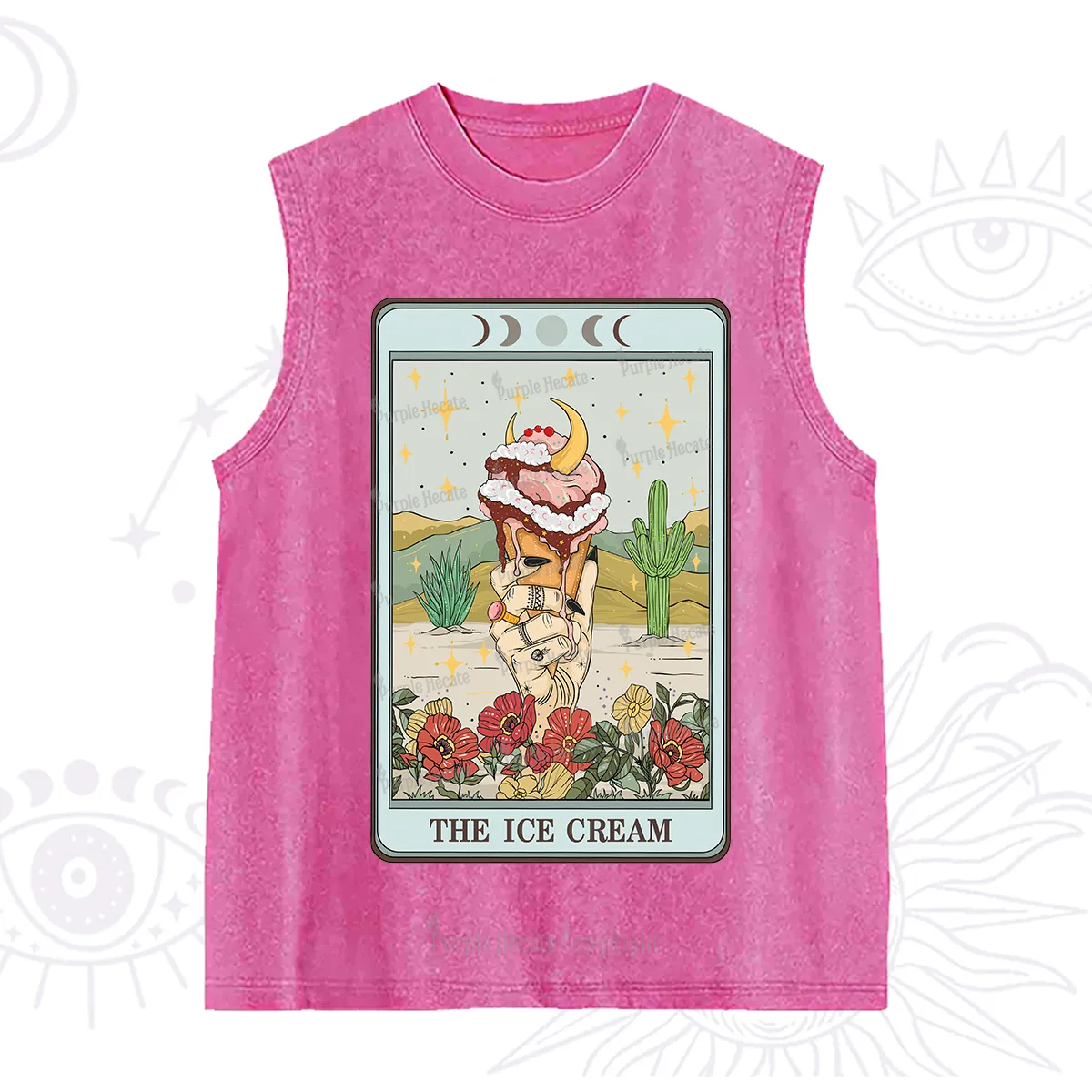 Purplehecate The Ice Cream Tarot Washed Tank