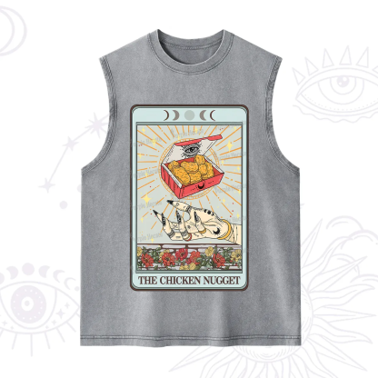 Purplehecate The Chicken Nugget Tarot Card Washed Tank