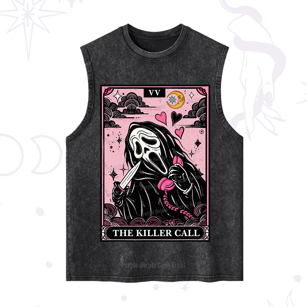 Purplehecate The Killer Call Tarot Washed Tank