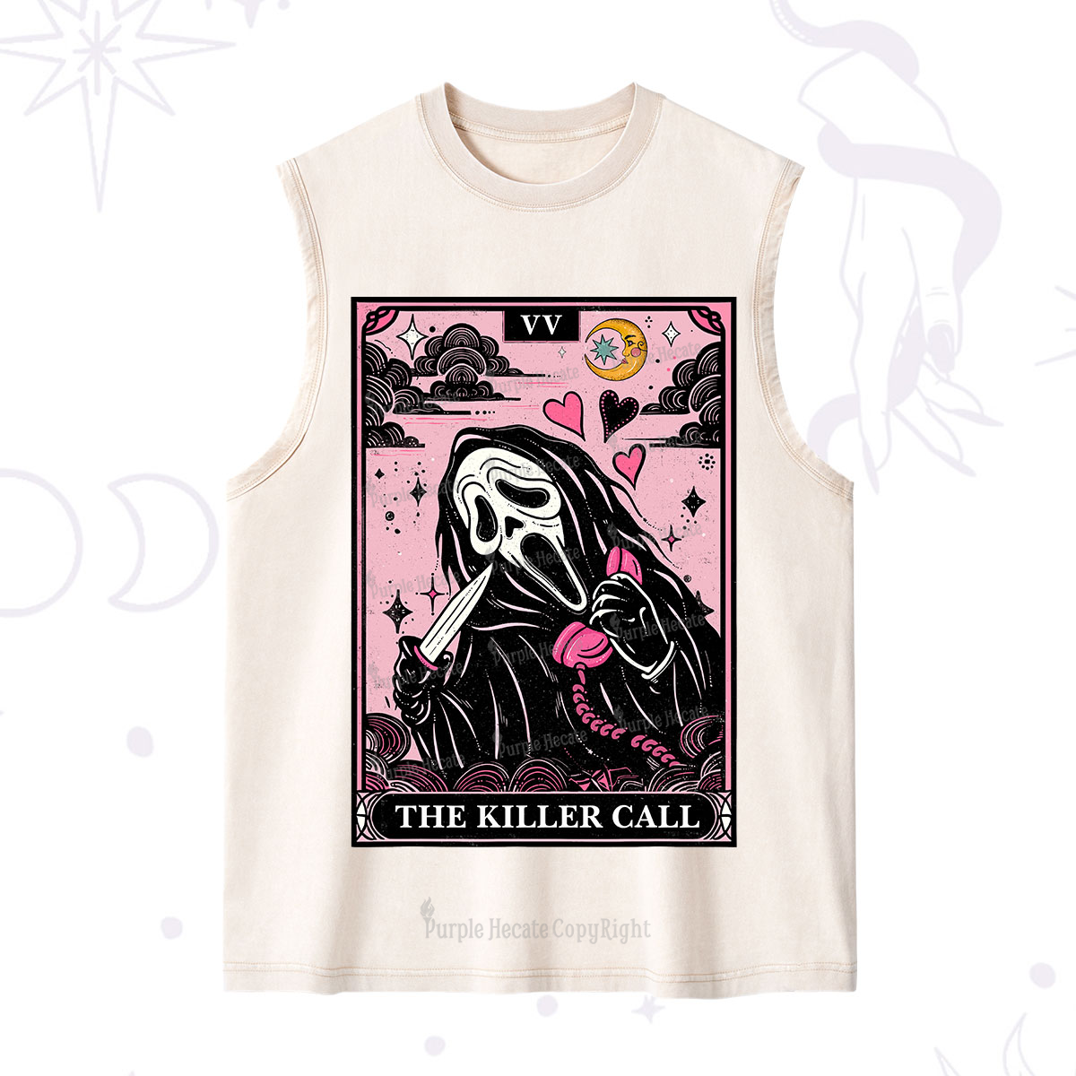 Purplehecate The Killer Call Tarot Washed Tank