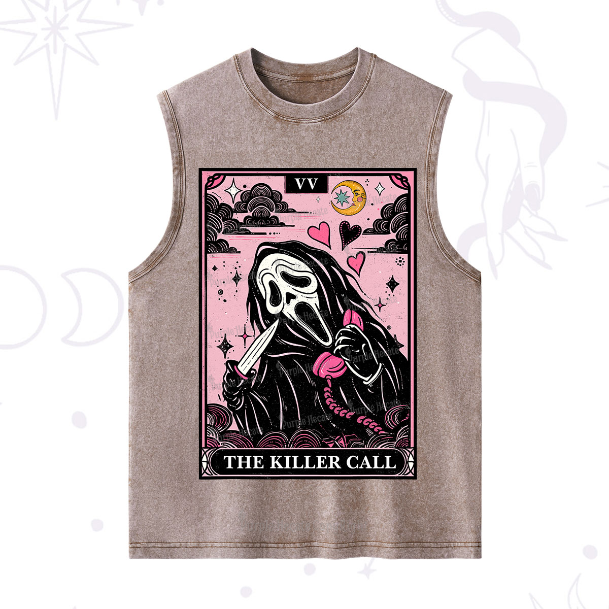 Purplehecate The Killer Call Tarot Washed Tank