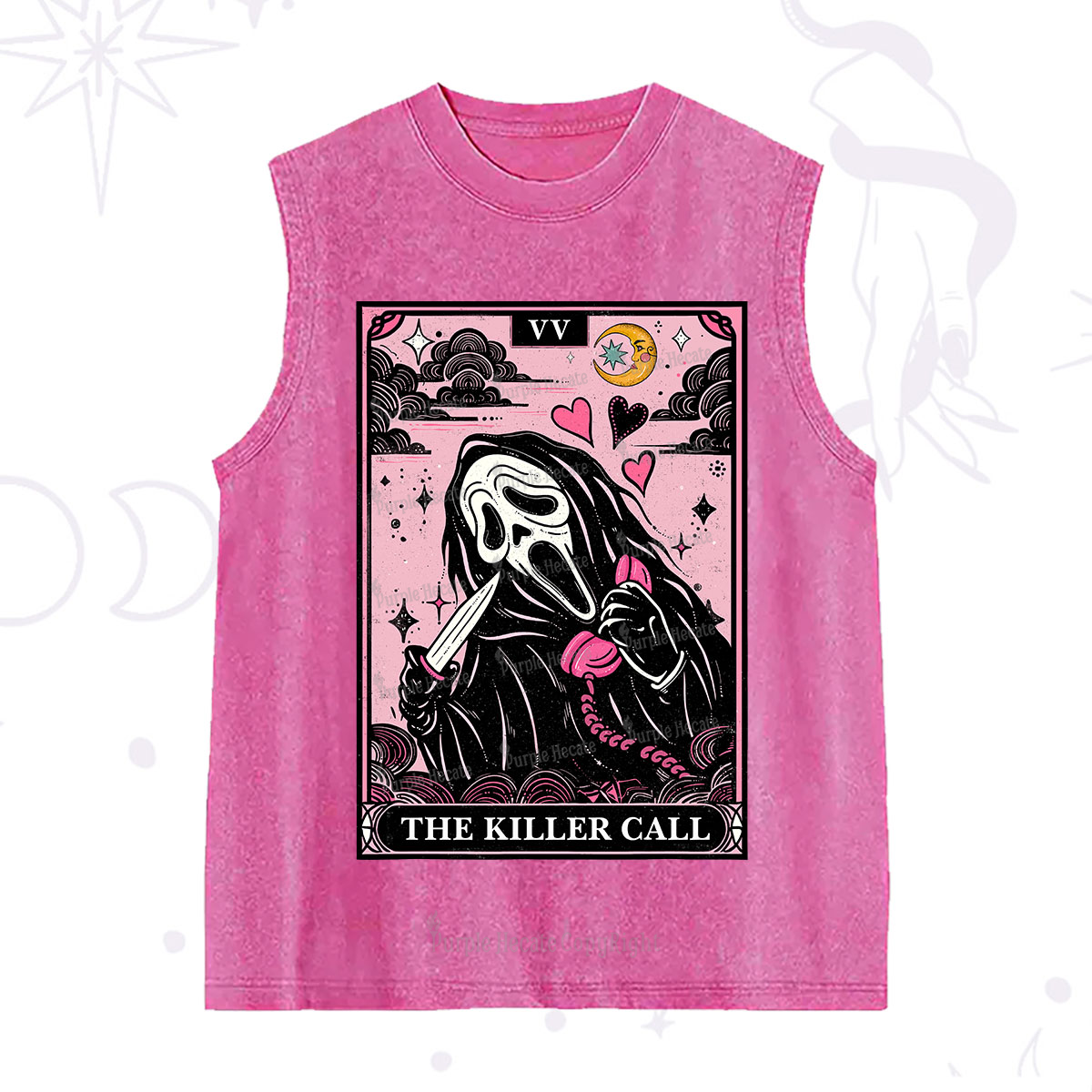 Purplehecate The Killer Call Tarot Washed Tank