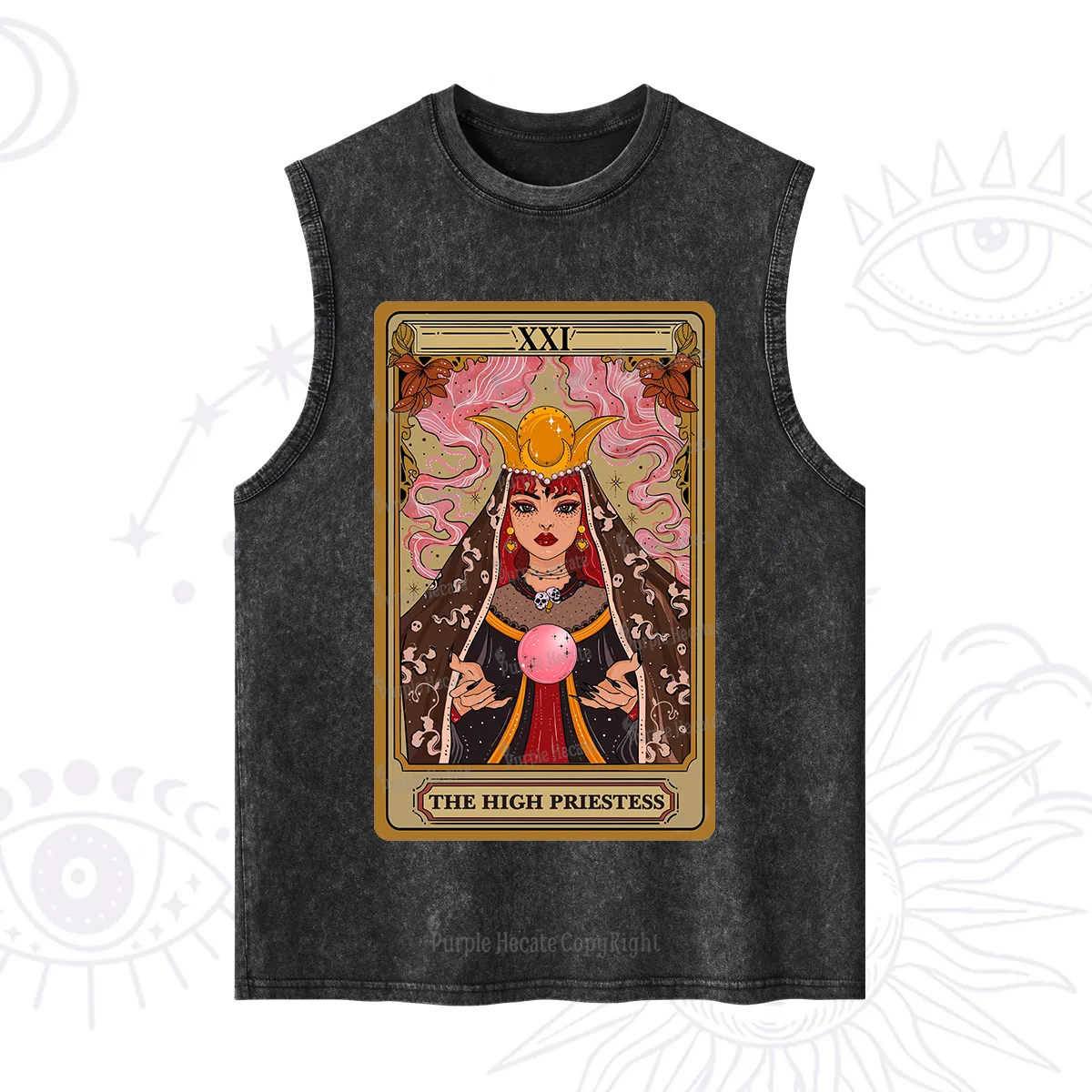 Purplehecate The High Priestess Prophecy Tarot Washed Tank