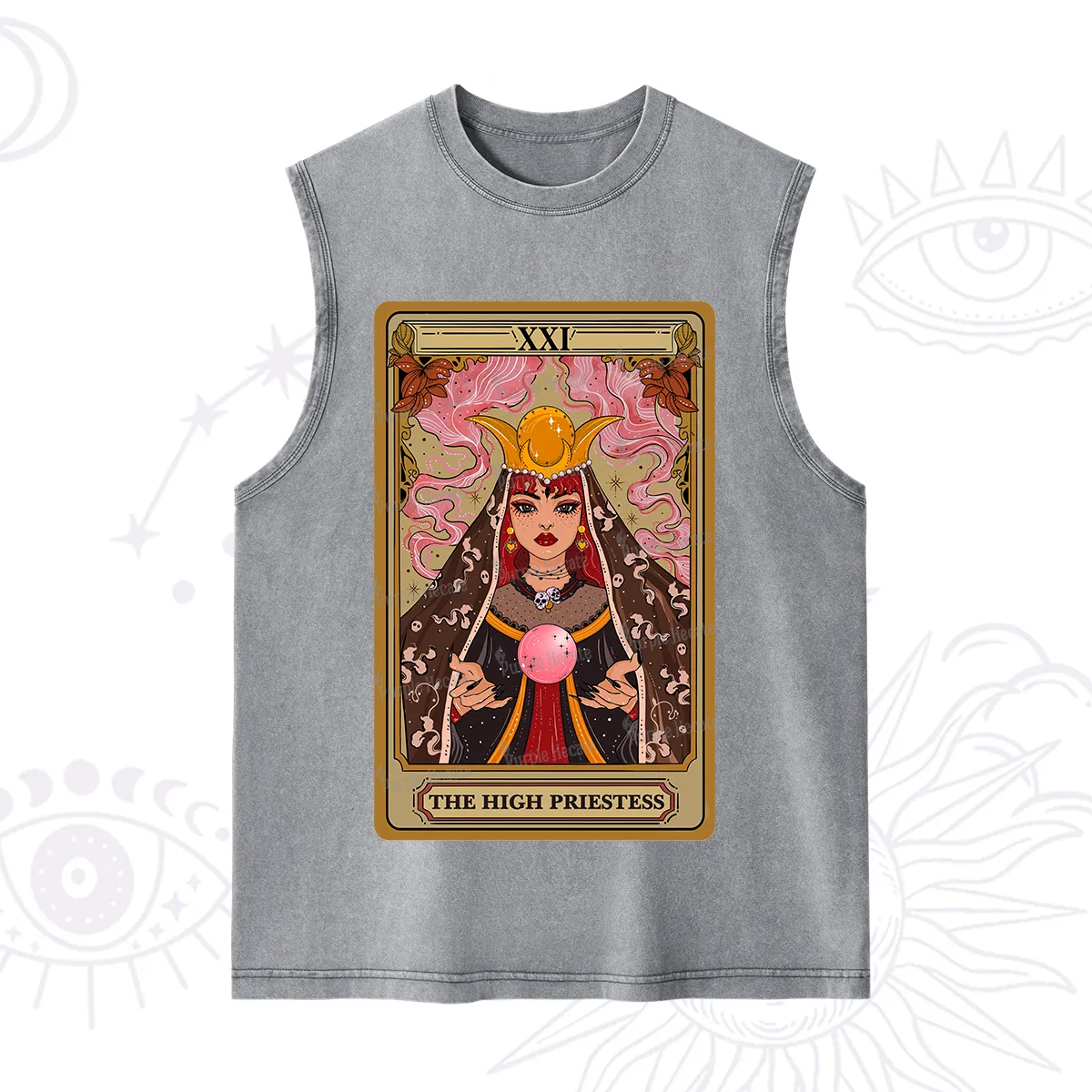 Purplehecate The High Priestess Prophecy Tarot Washed Tank