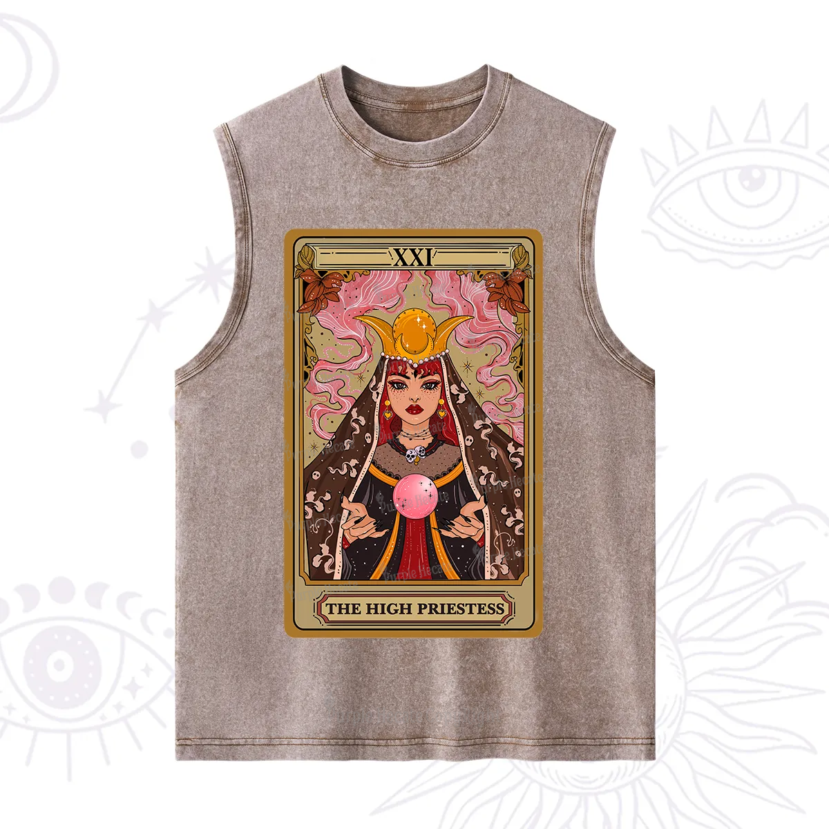 Purplehecate The High Priestess Prophecy Tarot Washed Tank