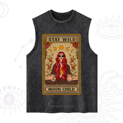 Purplehecate The Stay Wild Moon Child Oracle Card  Washed Tank