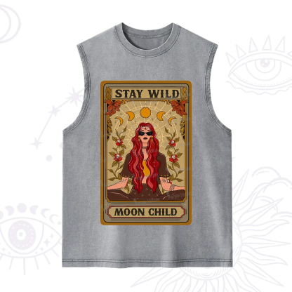 Purplehecate The Stay Wild Moon Child Oracle Card  Washed Tank