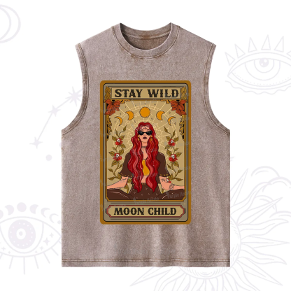 Purplehecate The Stay Wild Moon Child Oracle Card  Washed Tank
