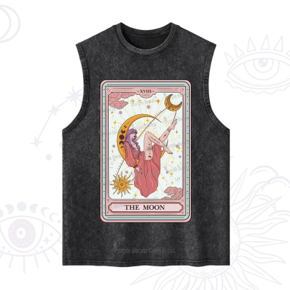 Purplehecate The Moon Tarot Washed Tank