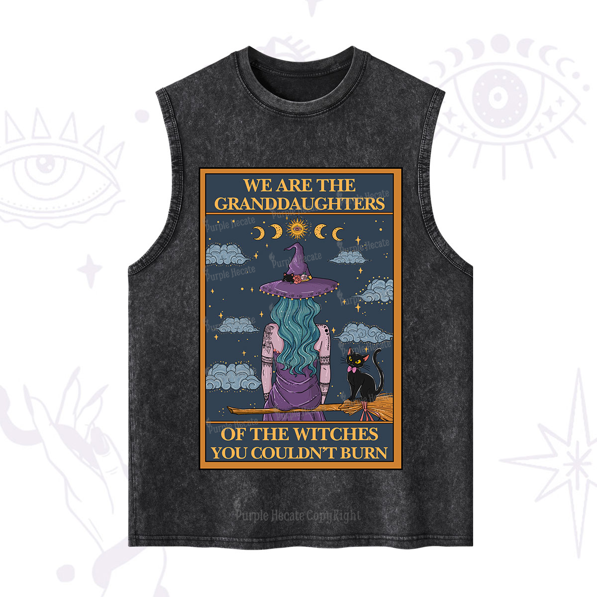 Purplehecate The Witches You Couldn't Burn Oracle Card Washed Tank