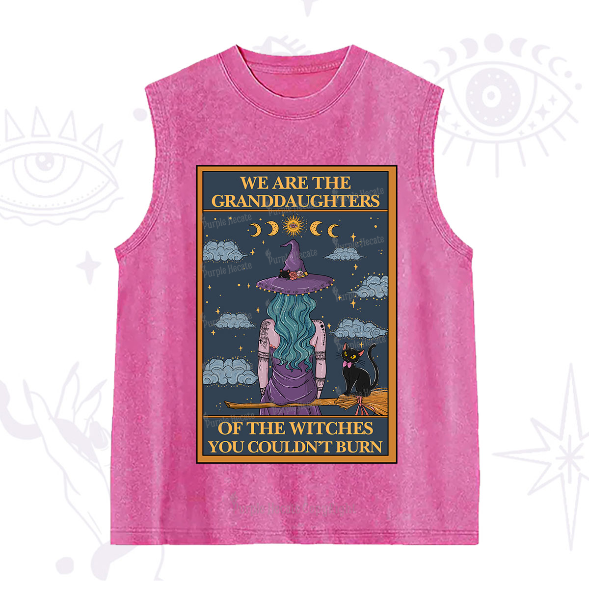 Purplehecate The Witches You Couldn't Burn Oracle Card Washed Tank