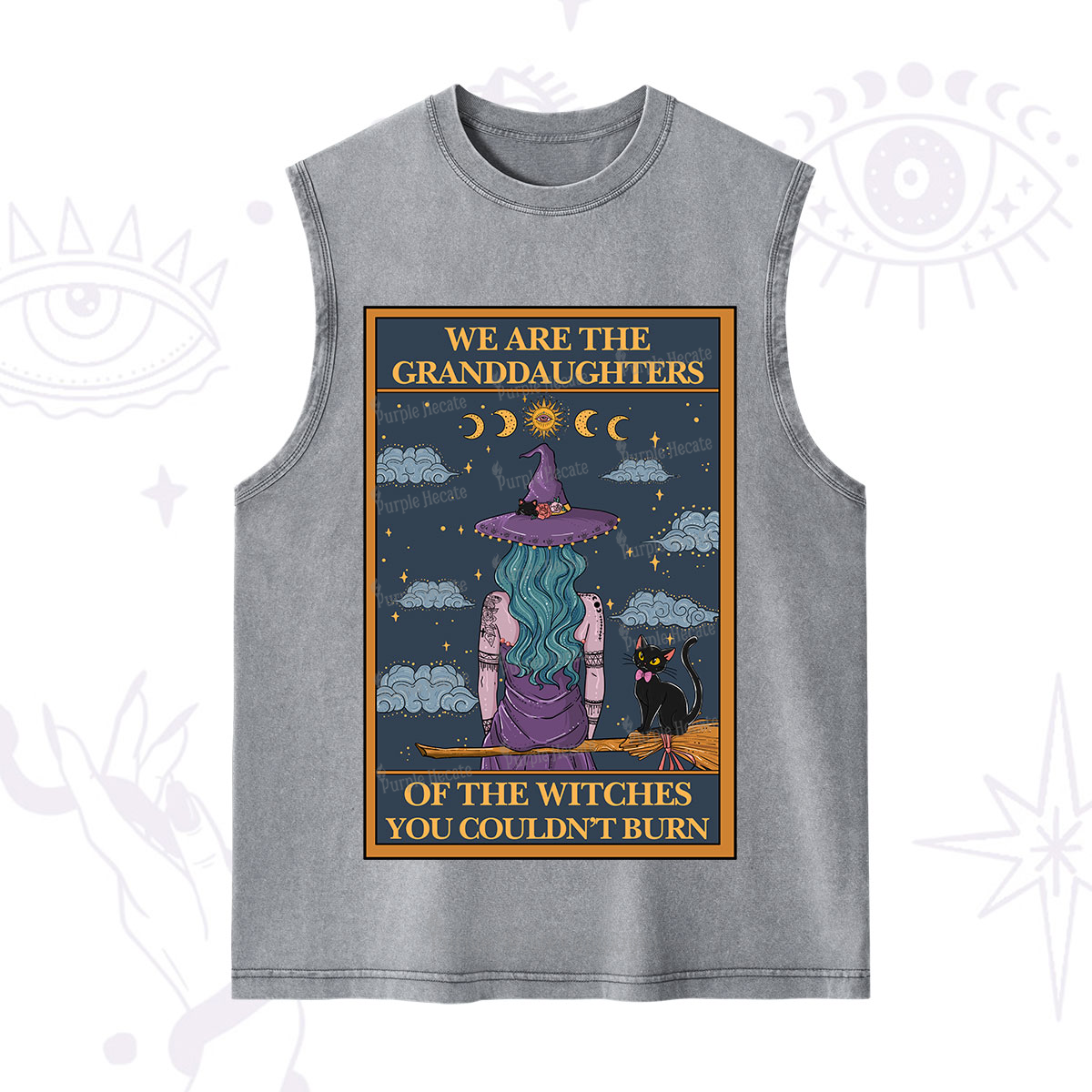Purplehecate The Witches You Couldn't Burn Oracle Card Washed Tank