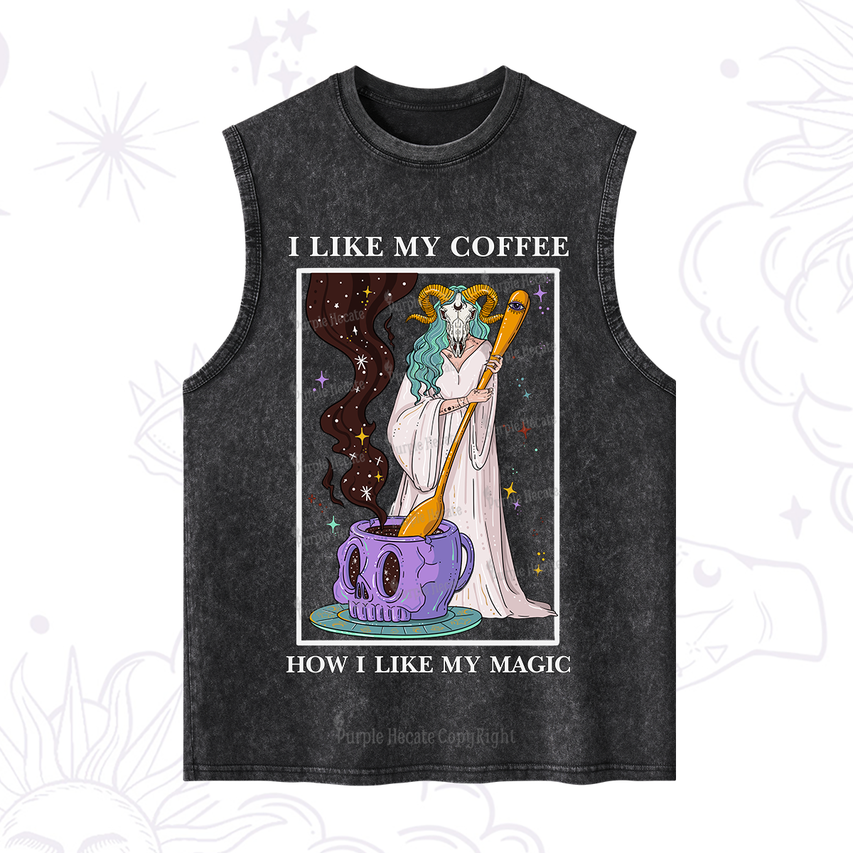 Purplehecate I Like My Coffee How I Like My Magic Washed Tank