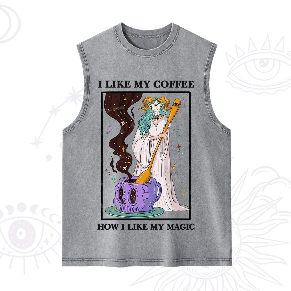 Purplehecate I Like My Coffee How I Like My Magic Washed Tank
