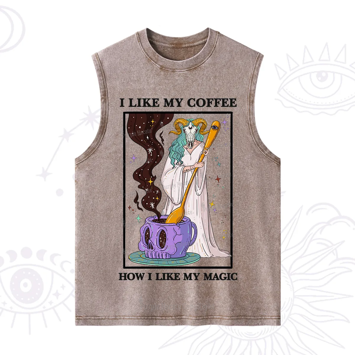 Purplehecate I Like My Coffee How I Like My Magic Washed Tank