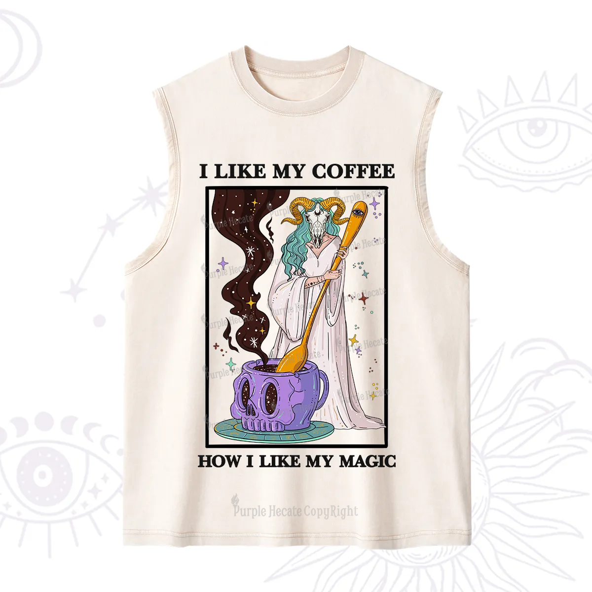 Purplehecate I Like My Coffee How I Like My Magic Washed Tank