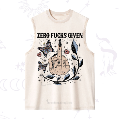 Purplehecate Zero Fucks Given Washed Tank