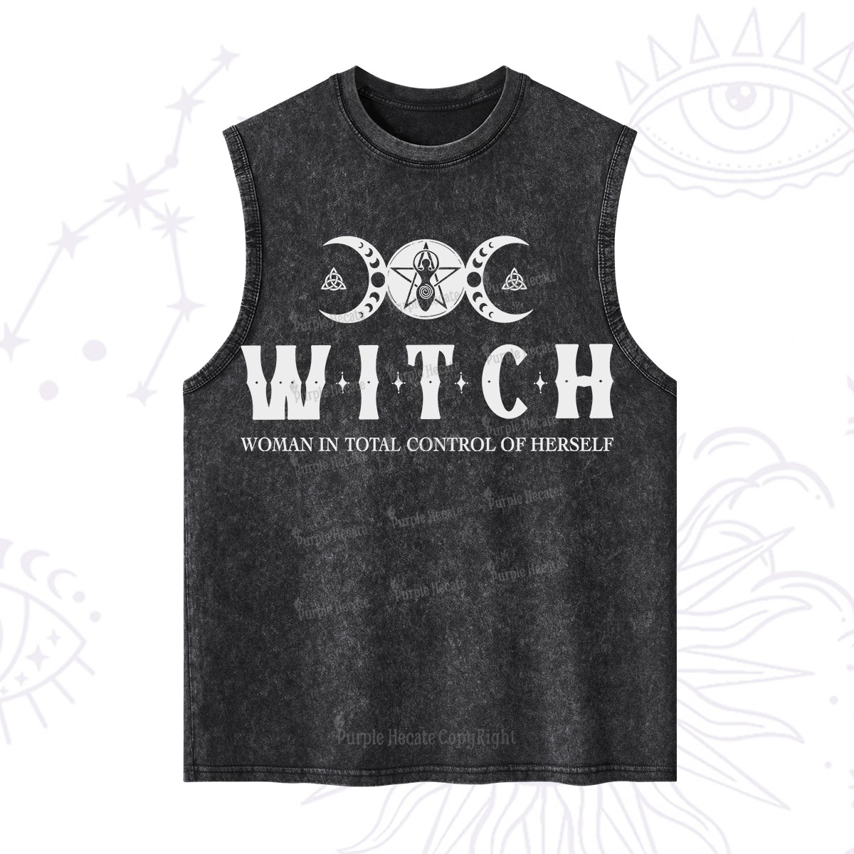 Purplehecate Hecate Woman in Total Control of Herself Washed Tank