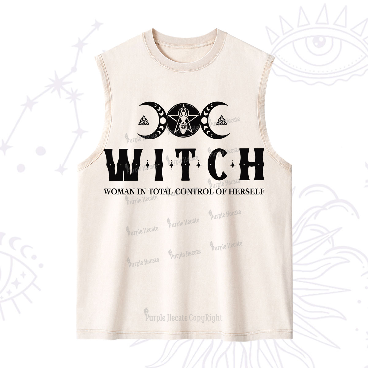 Purplehecate Hecate Woman in Total Control of Herself Washed Tank