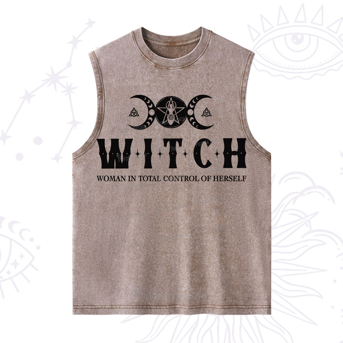 Purplehecate Hecate Woman in Total Control of Herself Washed Tank