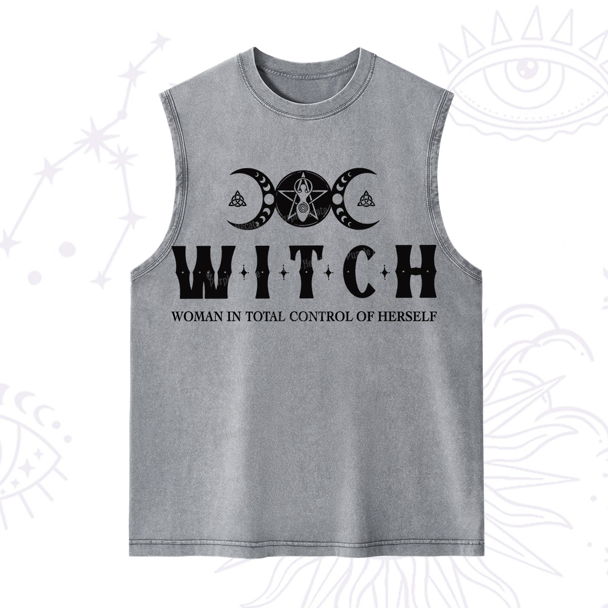 Purplehecate Hecate Woman in Total Control of Herself Washed Tank