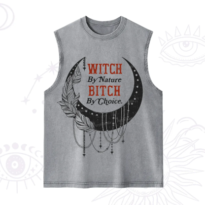 Purplehecate Witch By Nature Bitch By Choice Washed Tank
