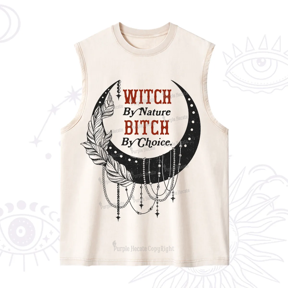 Purplehecate Witch By Nature Bitch By Choice Washed Tank
