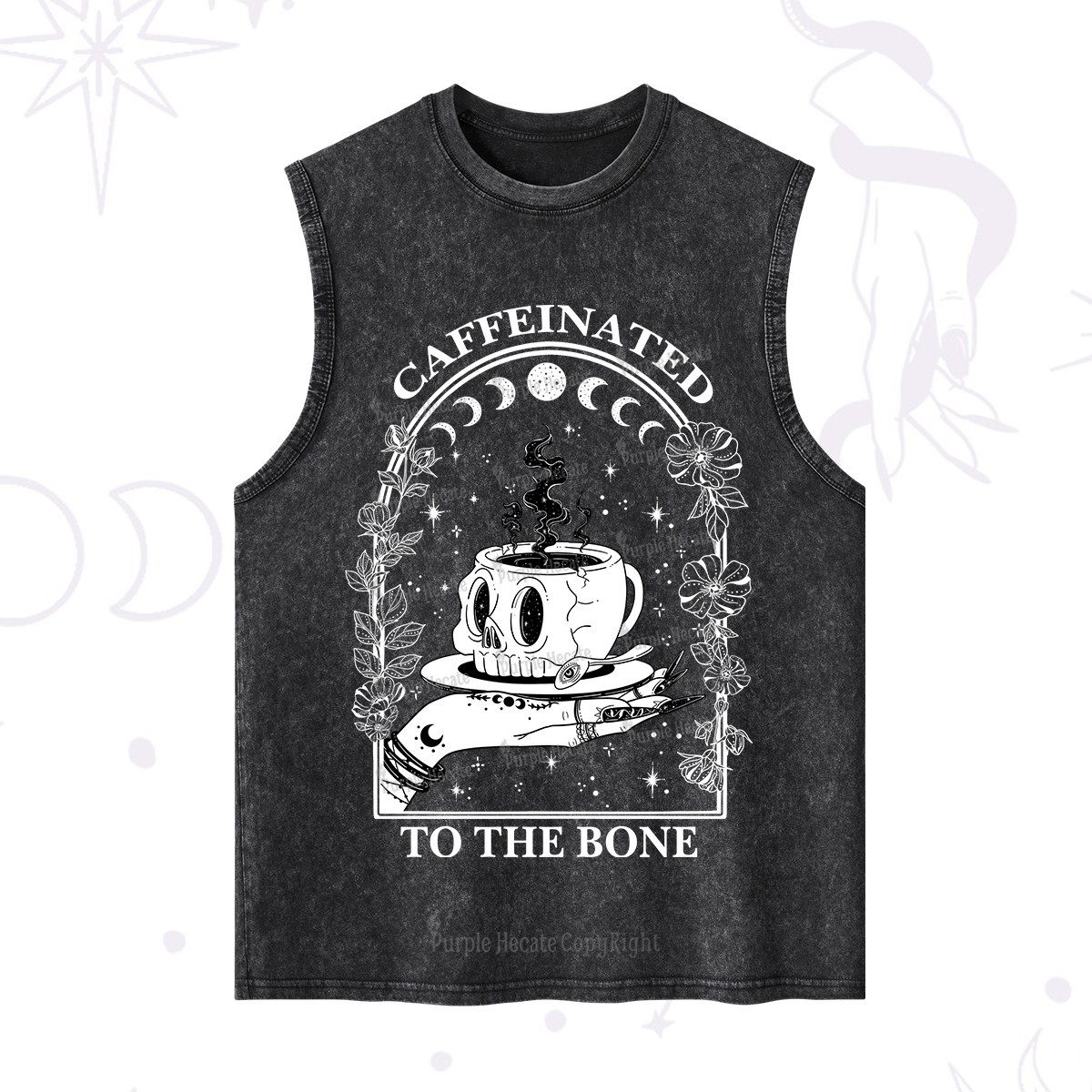 Purplehecate Caffeinated To The Bone Washed Tank