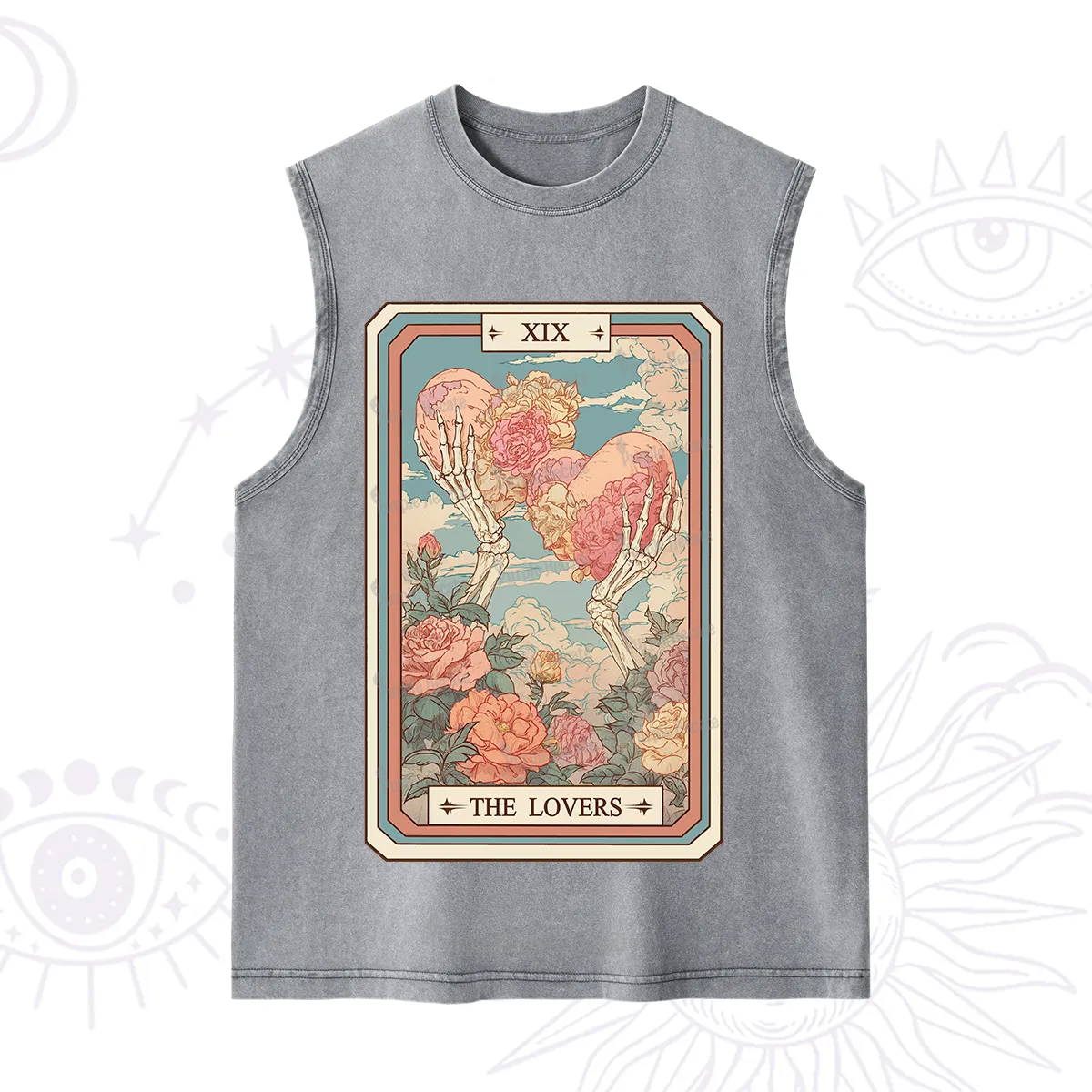 Purplehecate The Lovers Undying Heart Tarot Washed Tank