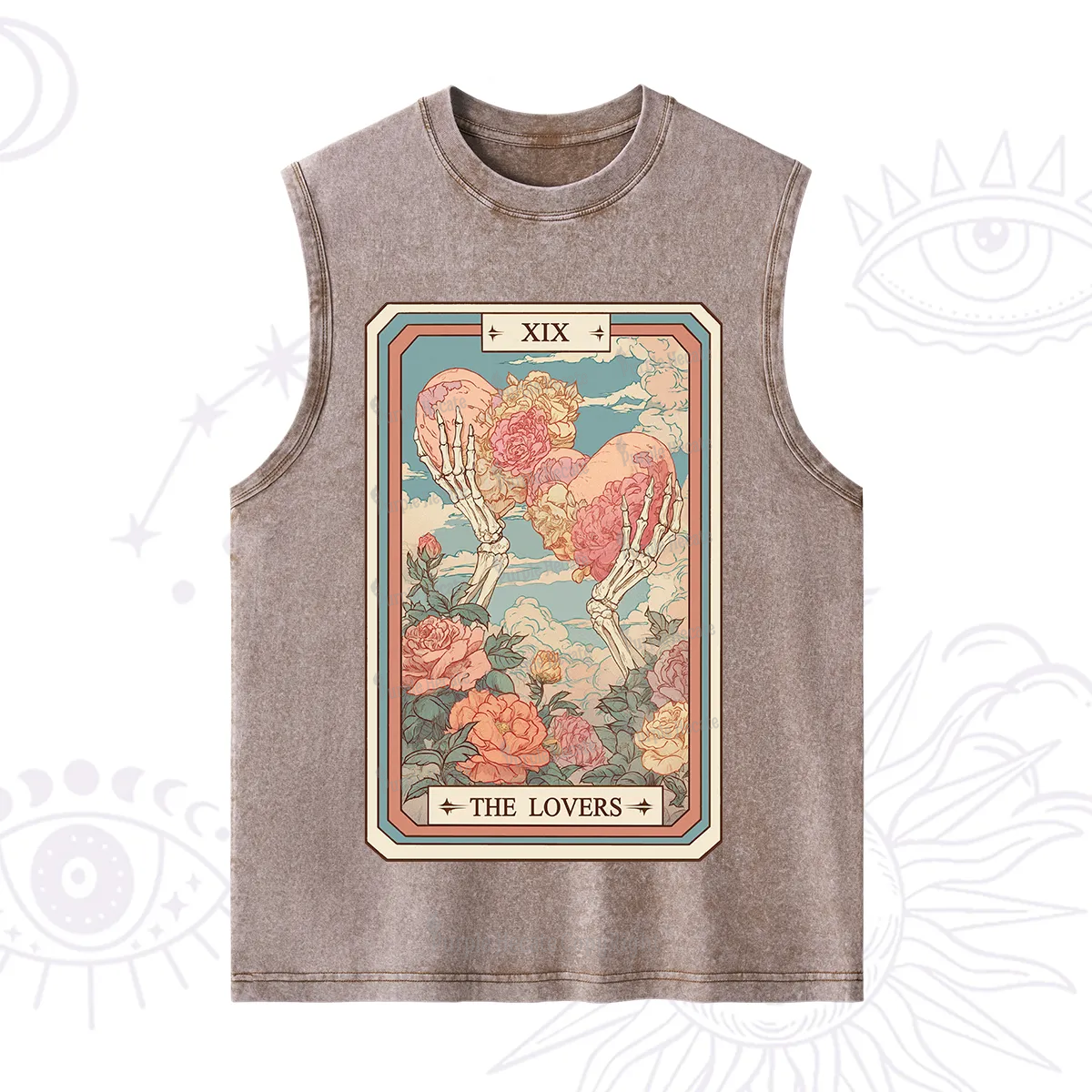 Purplehecate The Lovers Undying Heart Tarot Washed Tank