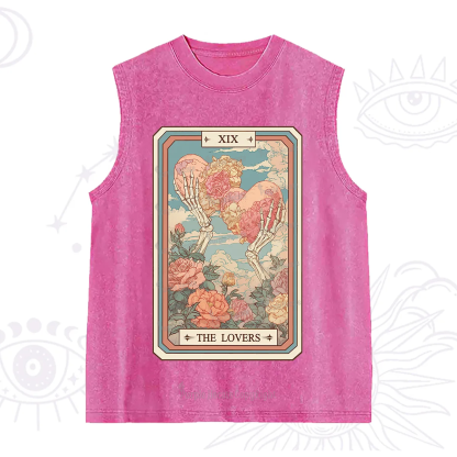Purplehecate The Lovers Undying Heart Tarot Washed Tank