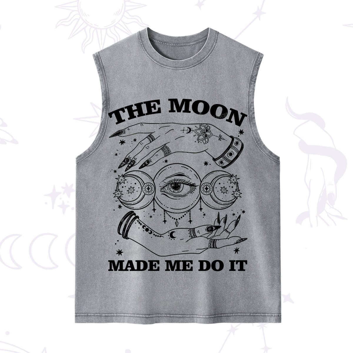 Purplehecate Funny The Moon Made Me Do It Washed Tank