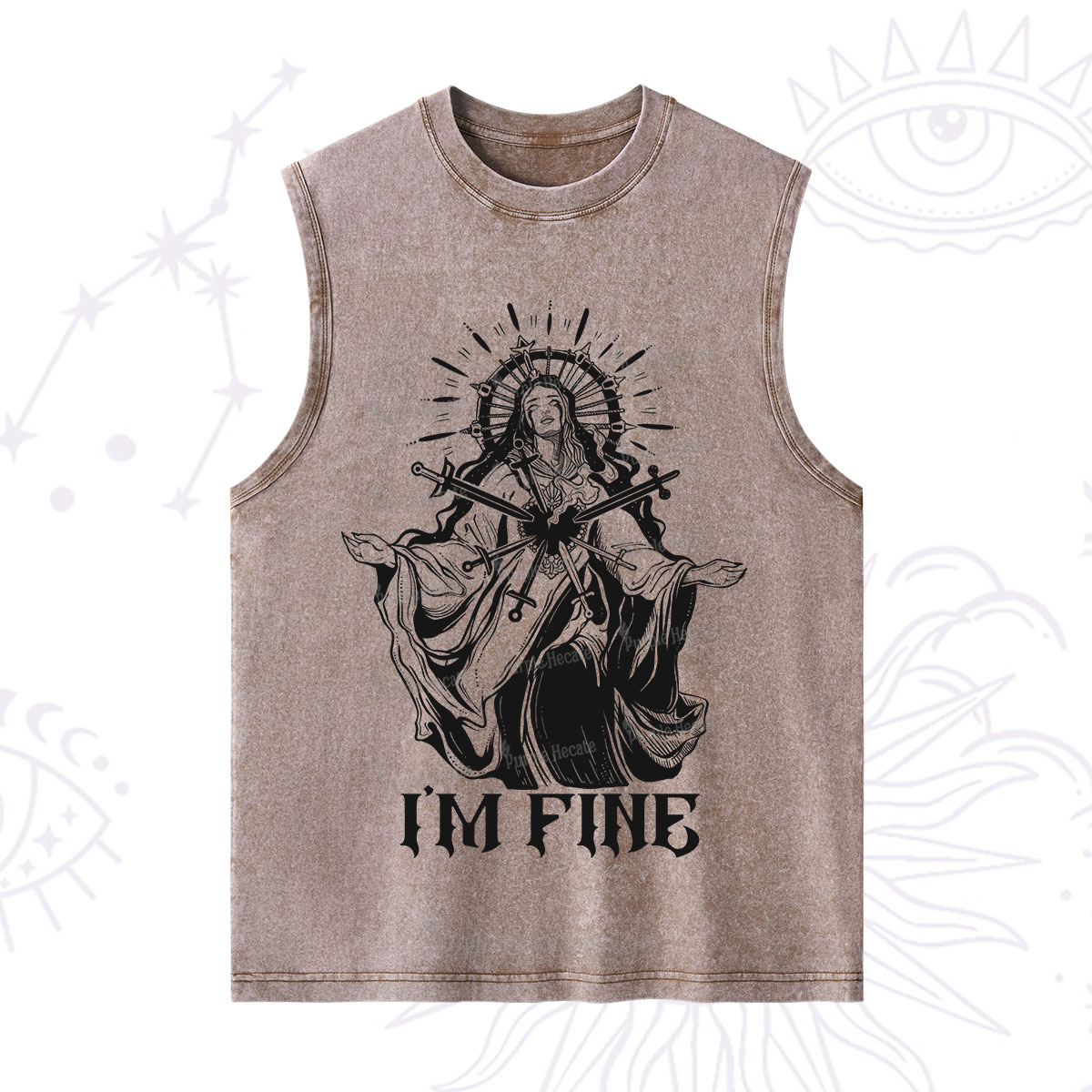 Purplehecate I'm Fine Washed Tank