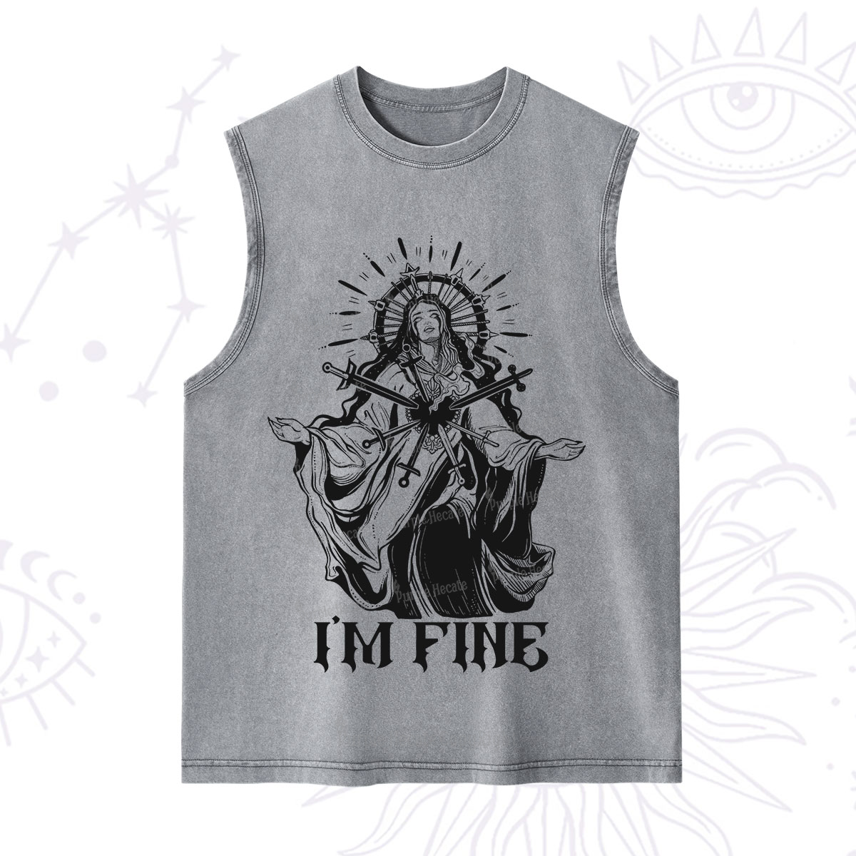 Purplehecate I'm Fine Washed Tank