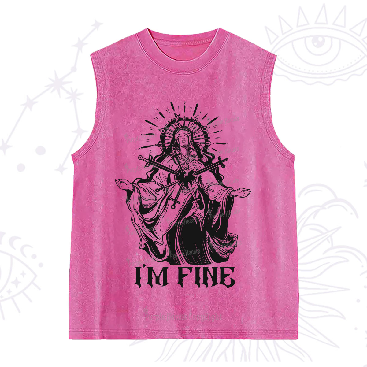 Purplehecate I'm Fine Washed Tank