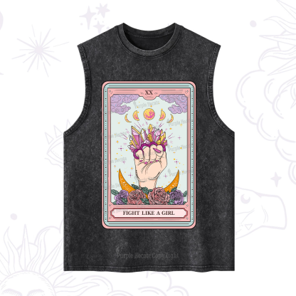 Purplehecate The Fight Like A Girl Tarot Washed Tank