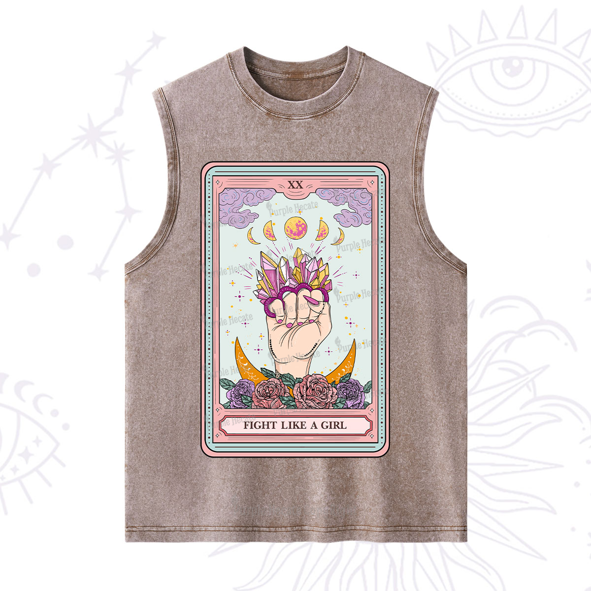 Purplehecate The Fight Like A Girl Tarot Washed Tank