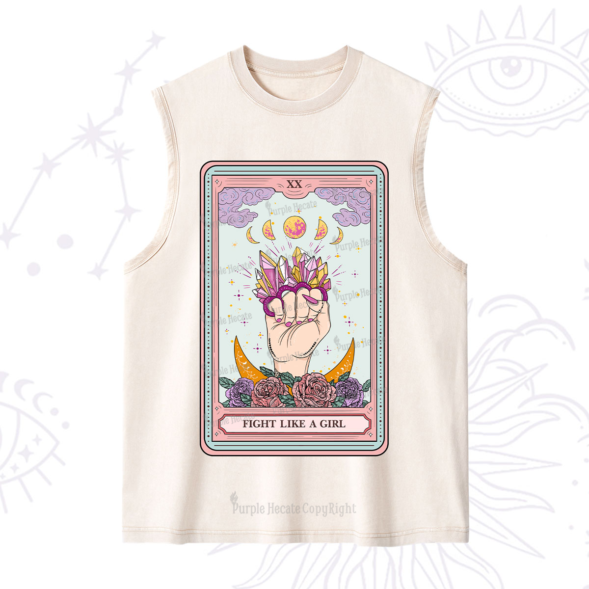 Purplehecate The Fight Like A Girl Tarot Washed Tank