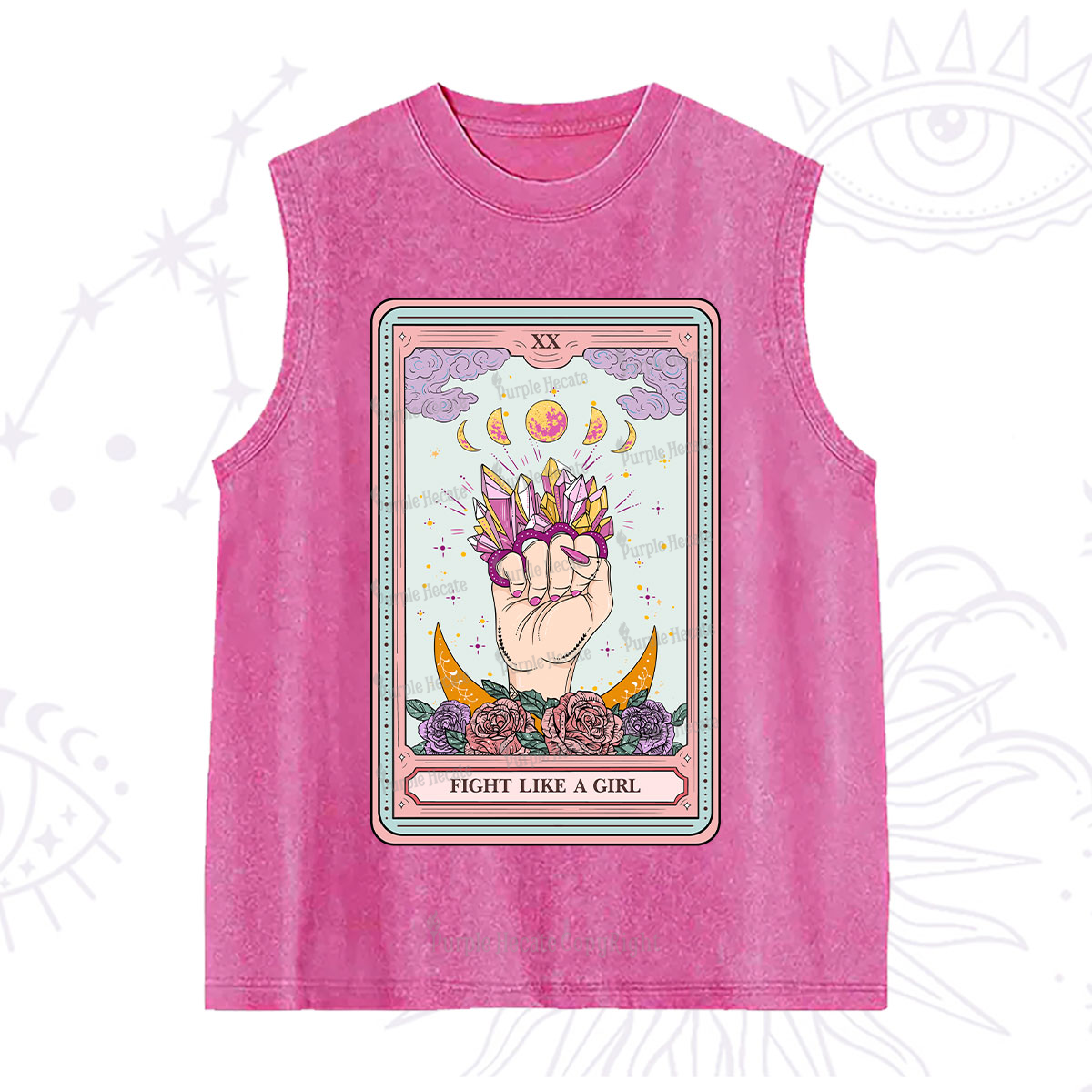 Purplehecate The Fight Like A Girl Tarot Washed Tank