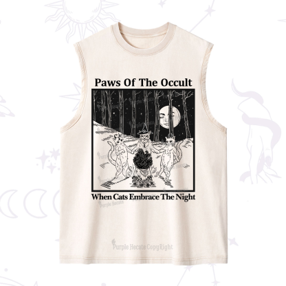 Purplehecate Witchy Cats Washed Tank