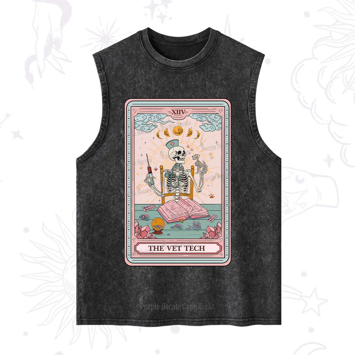 Purplehecate The Vet Tech Tarot Card Washed Tank