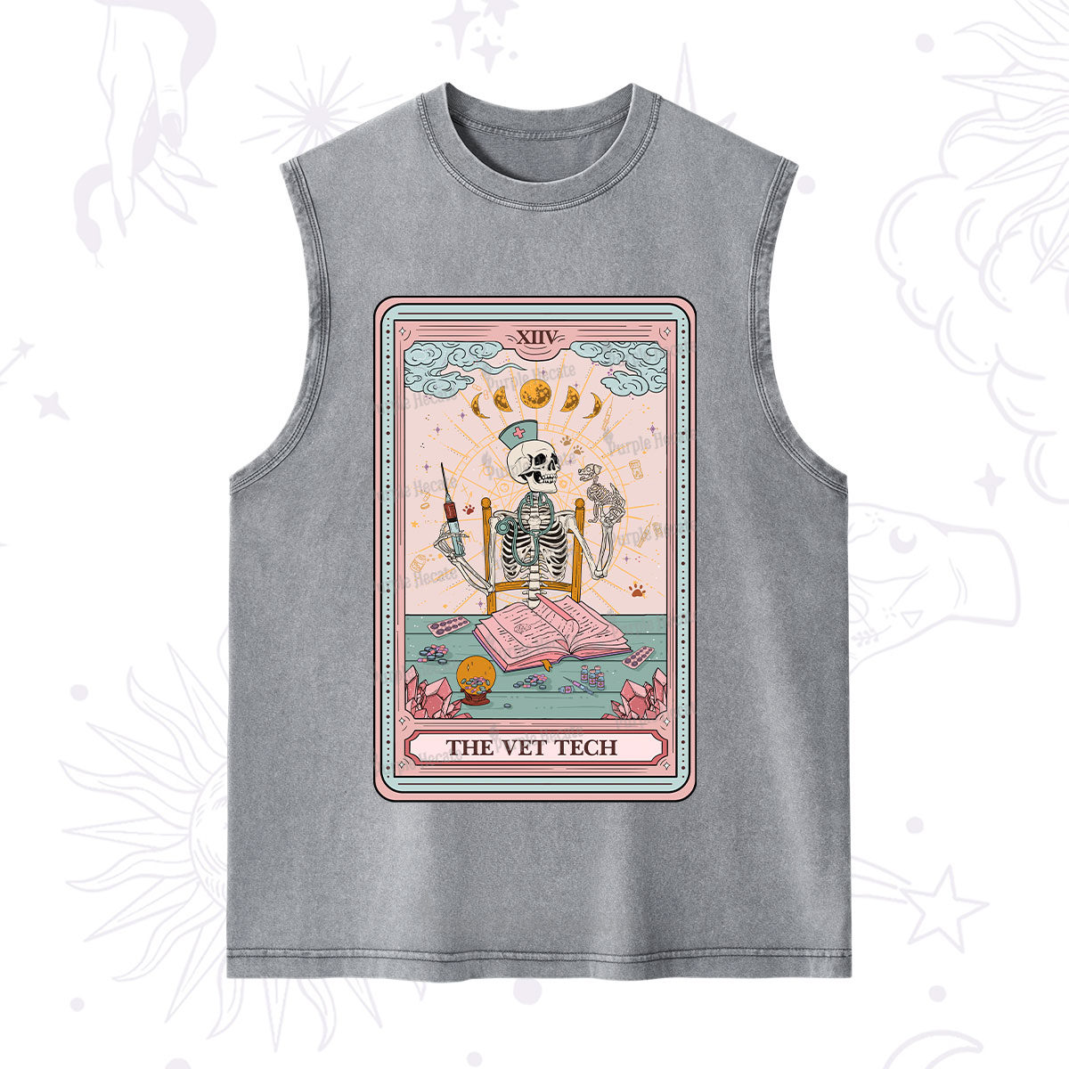 Purplehecate The Vet Tech Tarot Card Washed Tank