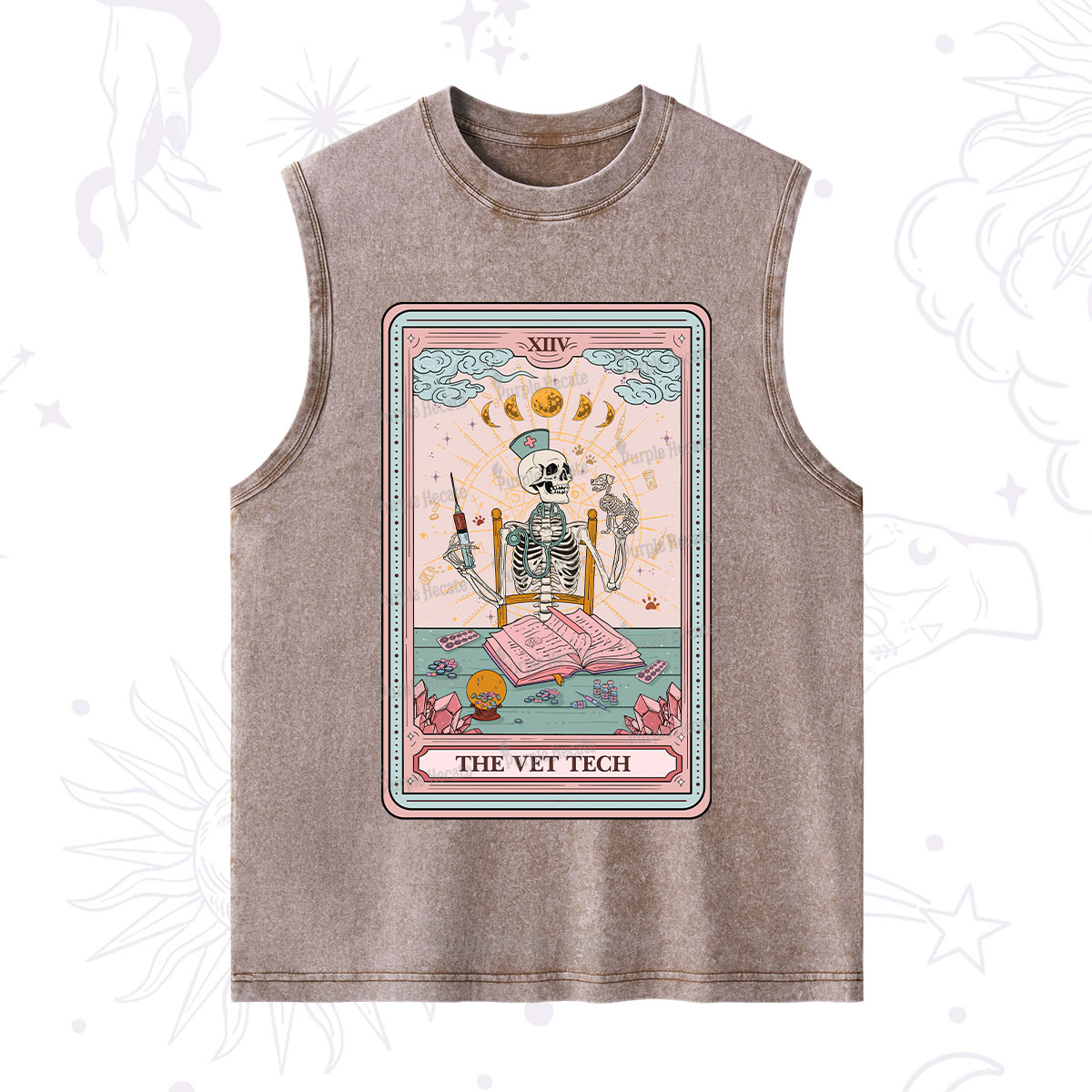 Purplehecate The Vet Tech Tarot Card Washed Tank