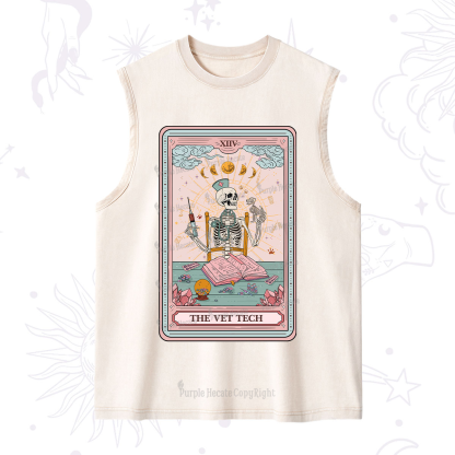 Purplehecate The Vet Tech Tarot Card Washed Tank