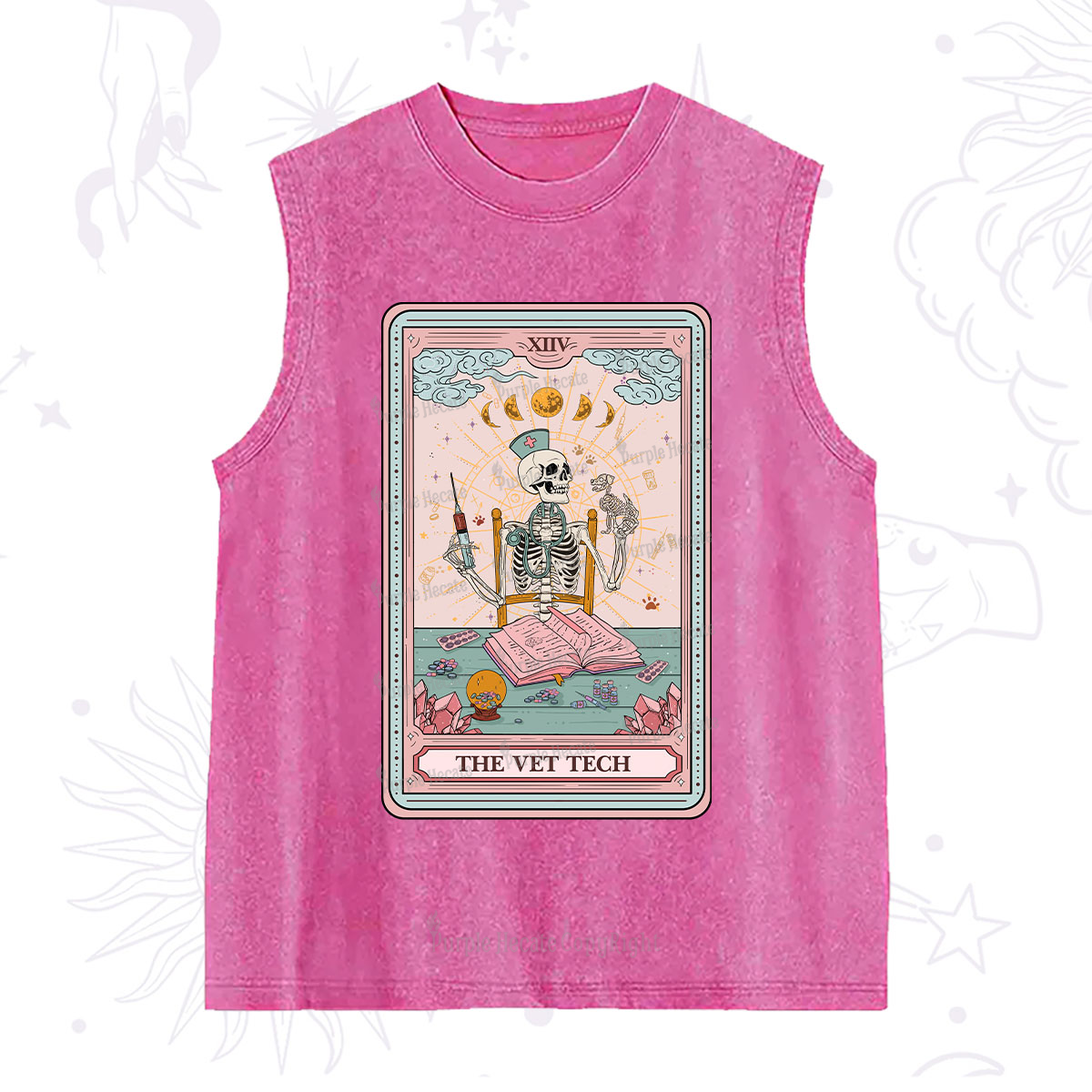 Purplehecate The Vet Tech Tarot Card Washed Tank