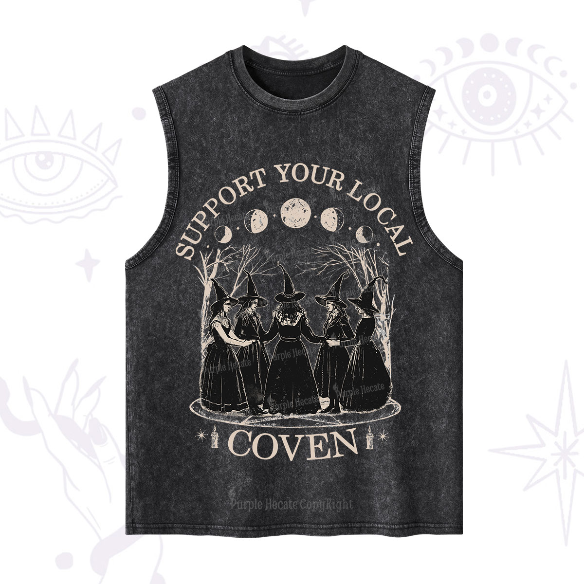 Purplehecate Support Your Local Coven Washed Tank